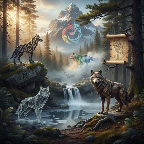 Dessin de loup - styles réaliste, tribal, mandala, géométrique