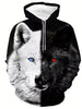 SWEAT LOUP BLANC ET NOIR