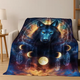 PLAID LOUP TÊTE ASTRALE