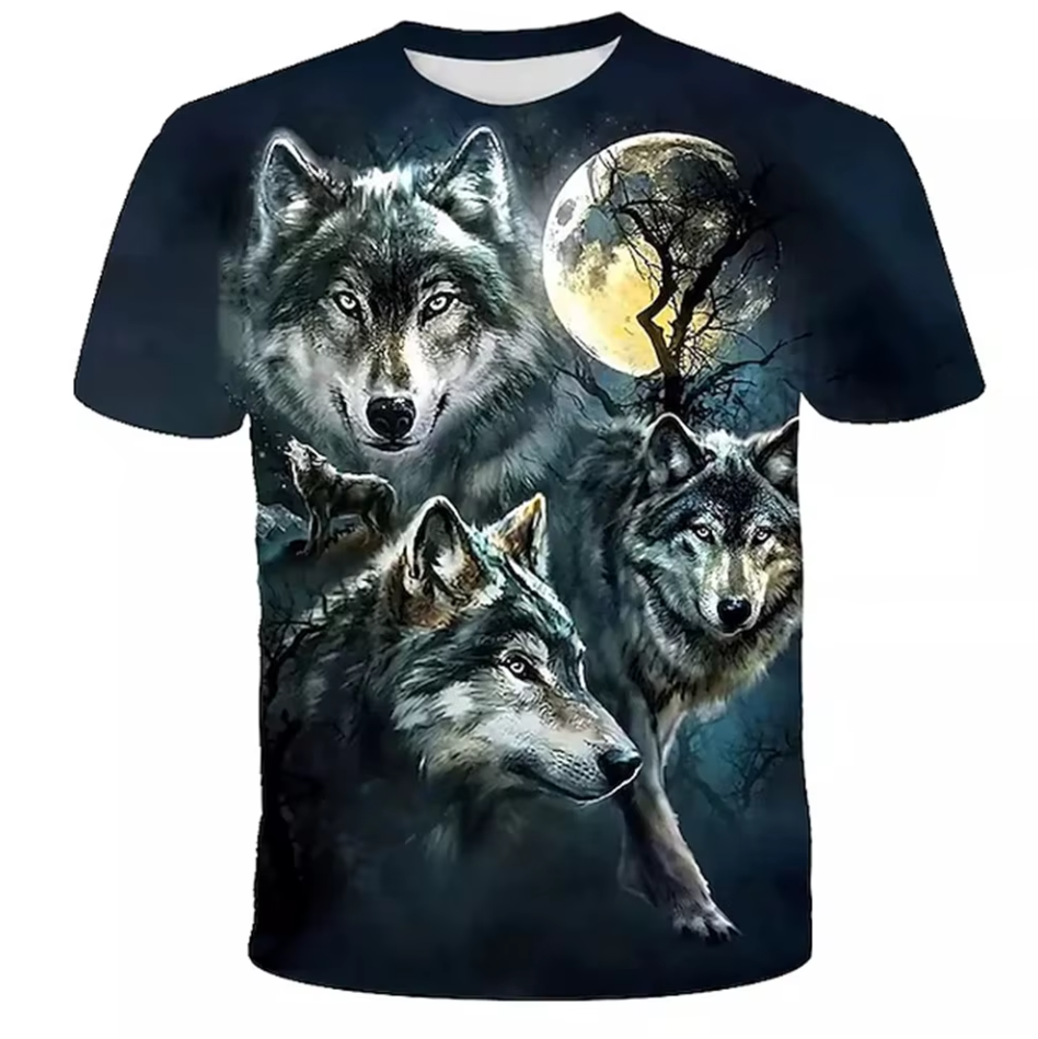 T-shirt loup d'Alaska vintage des années 90 - années 90, animal, nature - femme L - Canada