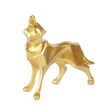 Sculpture Loup Géométrique