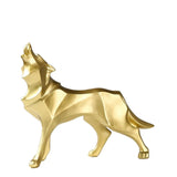 Sculpture Loup Géométrique
