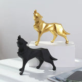Sculpture Loup Géométrique