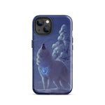 COQUE IPHONE <br> LOUP BLANC HURLANT