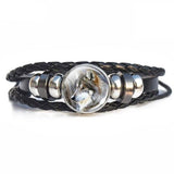 Bracelet loup alpha en cuir