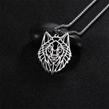 Collier tete de loup origami
