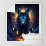 Couverture loup tete astrale