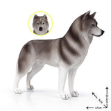 Figurine husky mesures 