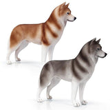 Figurines chiens husky