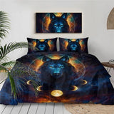 Housse de couette avec une tete de loup