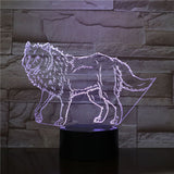 lampe loup hologramme 3d