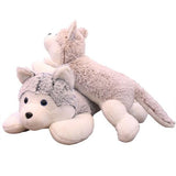 Loup peluche geant