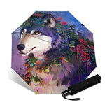 parapluie loup fleuri 