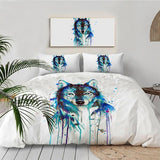 Parure de lit motif tete de loup