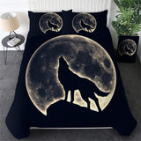 Parure de lit lune avec loup