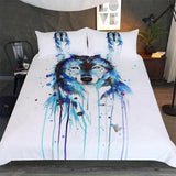 Parure de lit motif loup