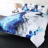Parure housse de couette chien loup hurlant