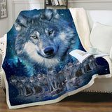 plaid loup grande meute