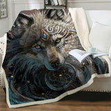Plaid loup maison