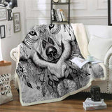 Plaid loup tribal