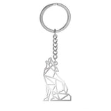 porte clé loup hurlant