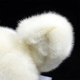 Queue loup blanc peluche