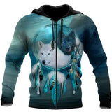 sweat loup attrape rêves avec zip