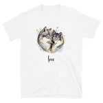 T-shirt loup imprimé "LOVE"