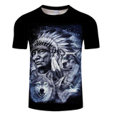 t shirt loup indien