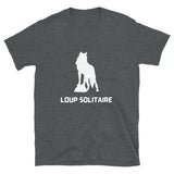 T-shirt loup solitaire gris