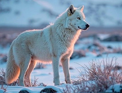loup arctique dans la neige