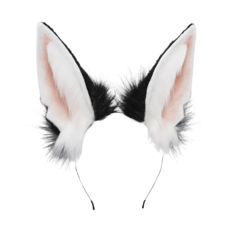 Oreilles de loup - serre-tête peluche pour cosplay, festival ou fête