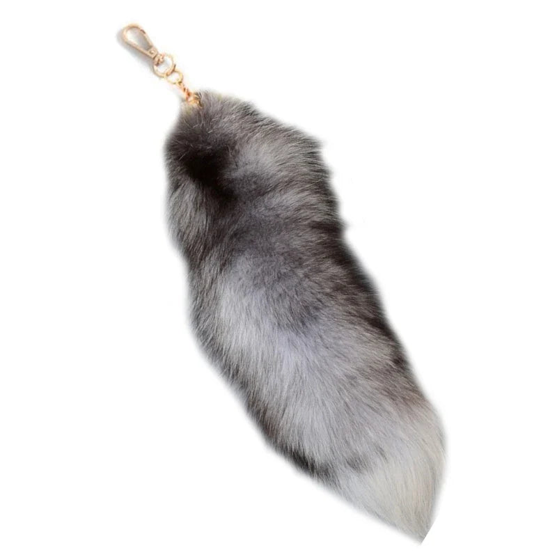 Queue de loup - queue peluche à clipser pour costume loup complet