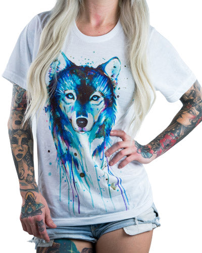 T-shirt loup - vêtement expressif, facile à porter et symbolique
