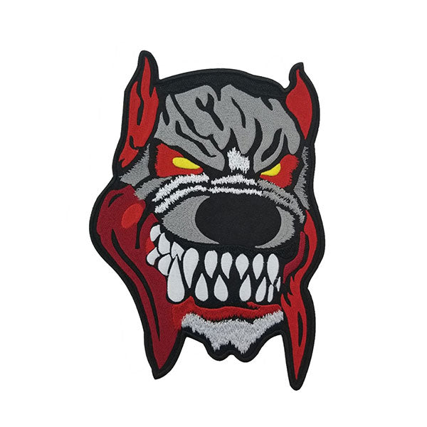 Écusson loup - patch brodé thermocollant motif tête de loup, hurlant ou tribal