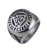 VALKNUT VIKING WOLF RING (STAHL)