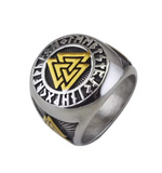 VALKNUT VIKING WOLF RING (STAHL)