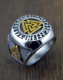VALKNUT VIKING WOLF RING (STAHL)