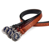 Wolf-Gürtel Anthrazit "Blaues Heulen"