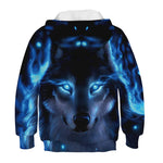 SWEAT LOUP ENFANT REGARD BLEU