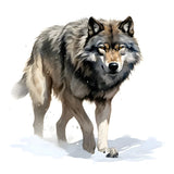 Décalcomanie Loup "Marche du Prédateur"