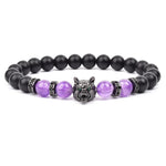 Bracelet Loup "Améthyste et Ombre"