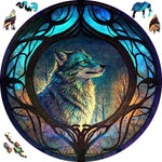 Puzzle Loup Mystérieux en Bois