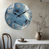 Horloge Murale Loup Mystique "Yeux d'Ambre"