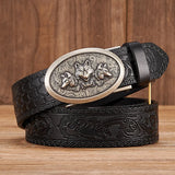 Wolf-Gürtel Silber "Dreiergespann"