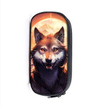 TROUSSE LOUP ROUSSE AU COUCHER DU SOLEIL