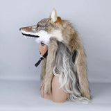 Wolf-Kopfschmuck Rotbraun "Rudelführer"