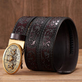 Wolf-Gürtel Gold "Dreiergespann"