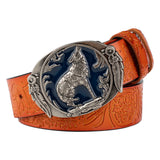 Wolf-Gürtel Anthrazit "Blaues Heulen"