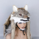 Wolf-Kopfschmuck Rotbraun "Rudelführer"